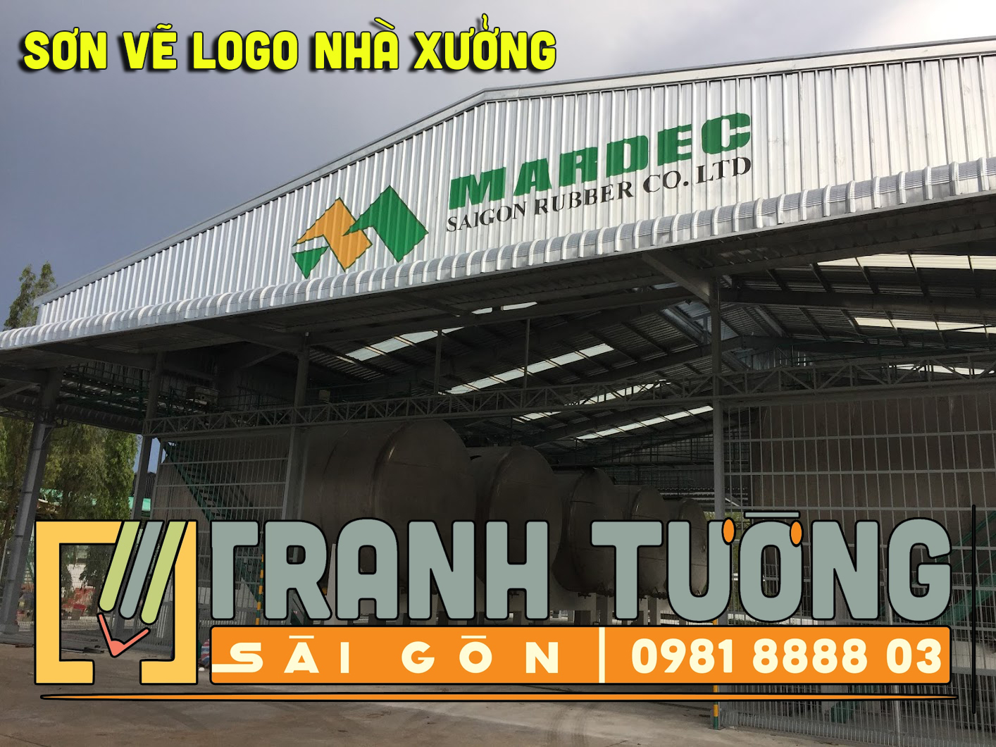 Sơn logo Vẽ logo vẽ chữ công ty, vẽ tranh tường công ty
