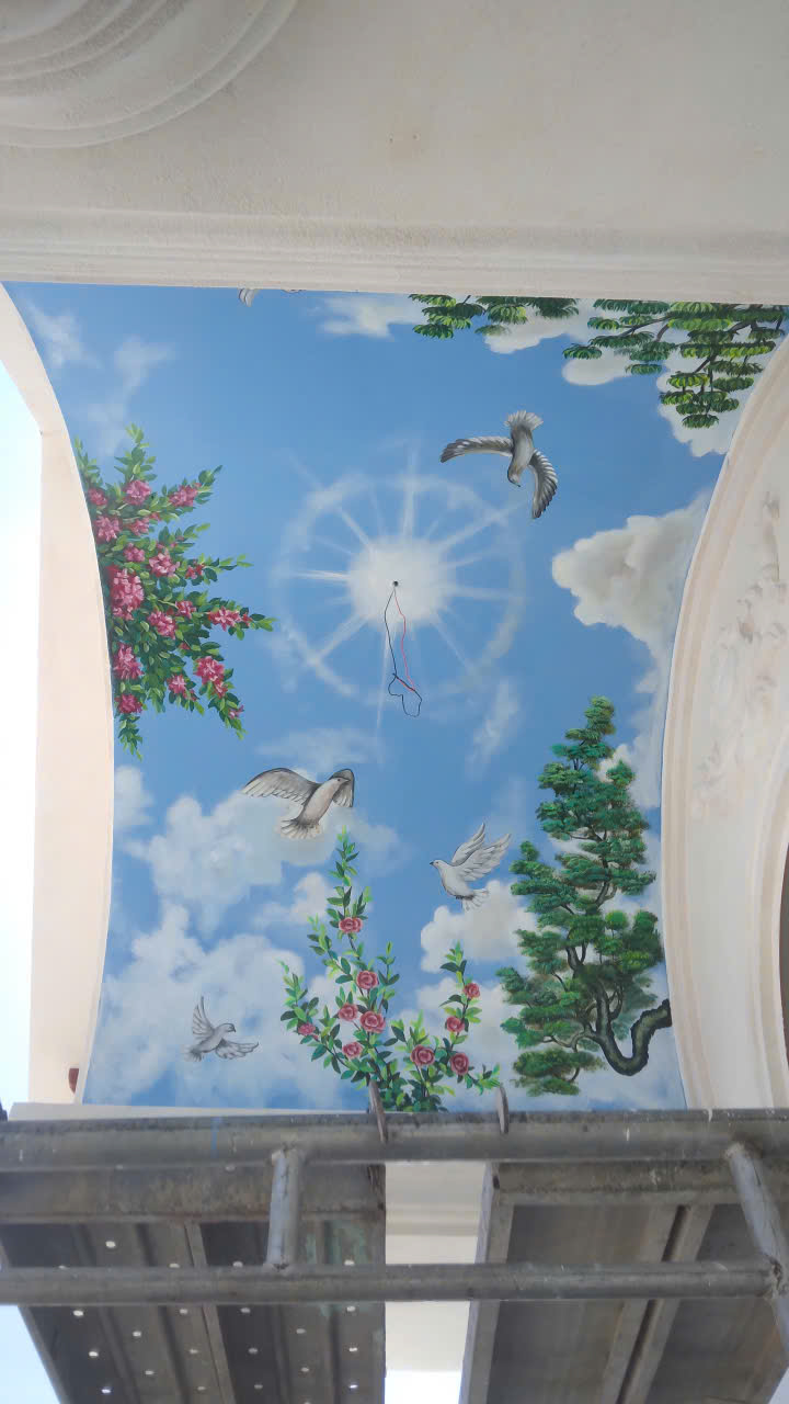 Vẽ tranh tường trần nhà đẹp nhất tại sài gòn